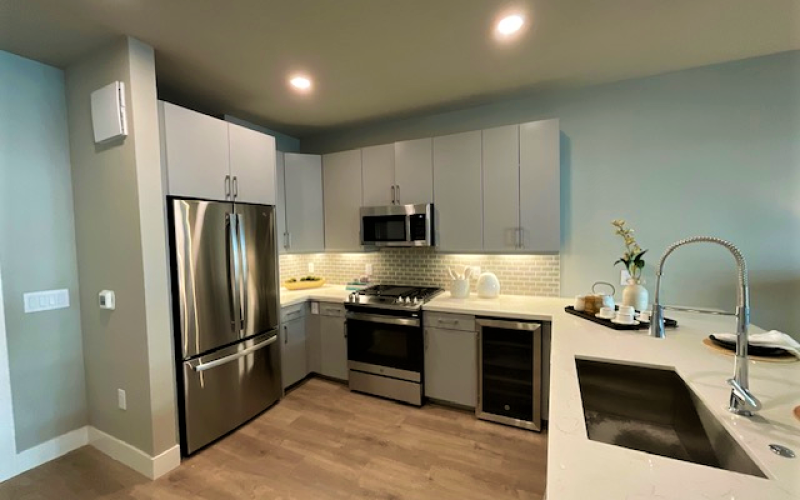 kitchen with stainless steel appliances