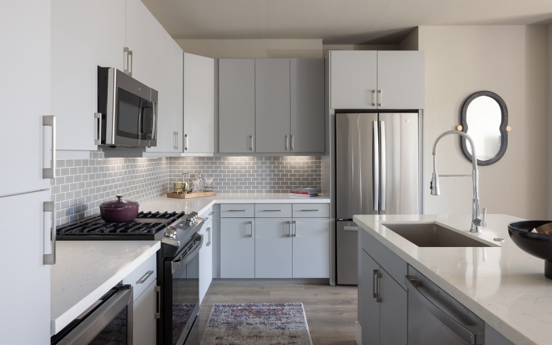 kitchen with stainless steel appliances