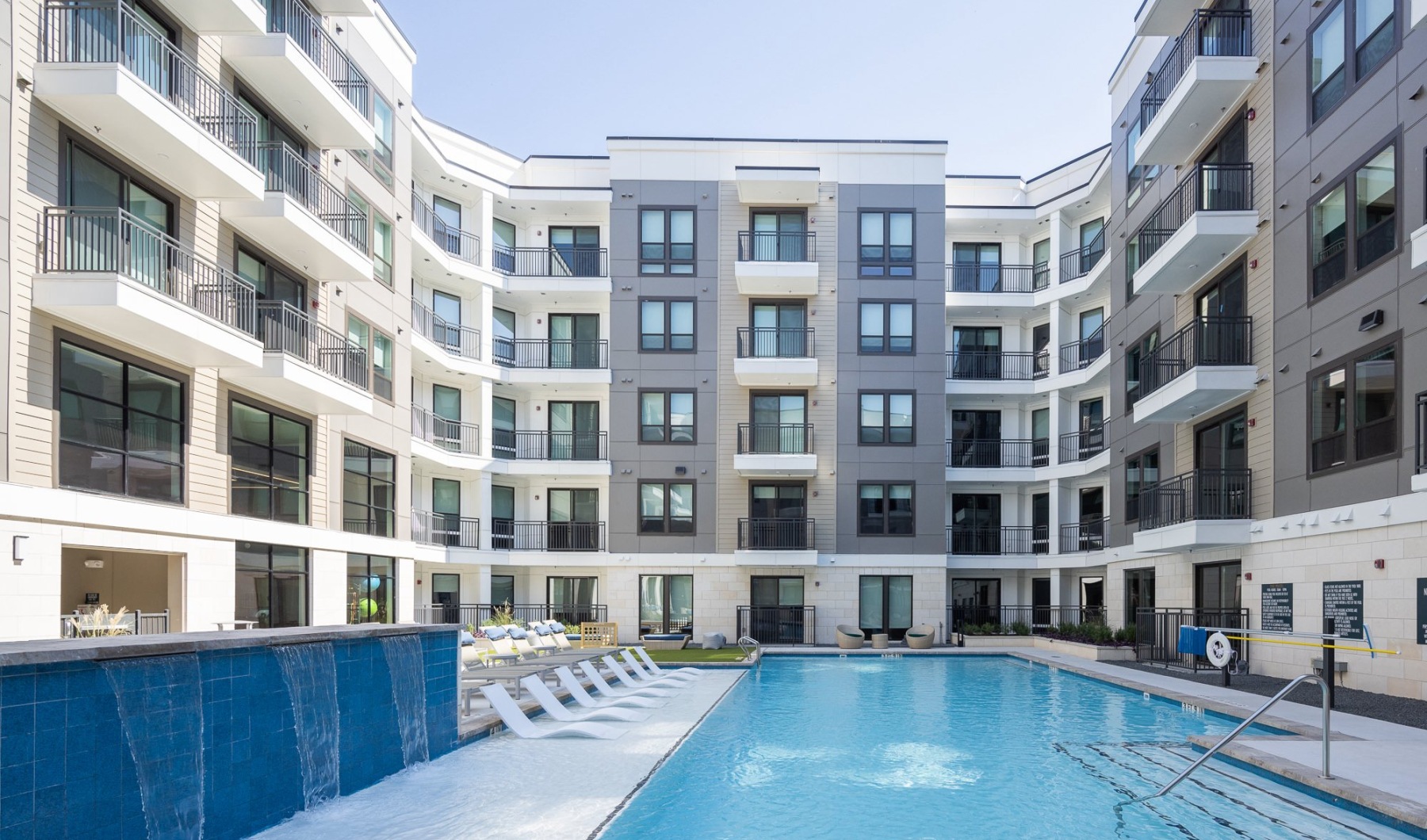 swimming pool in a courtyard