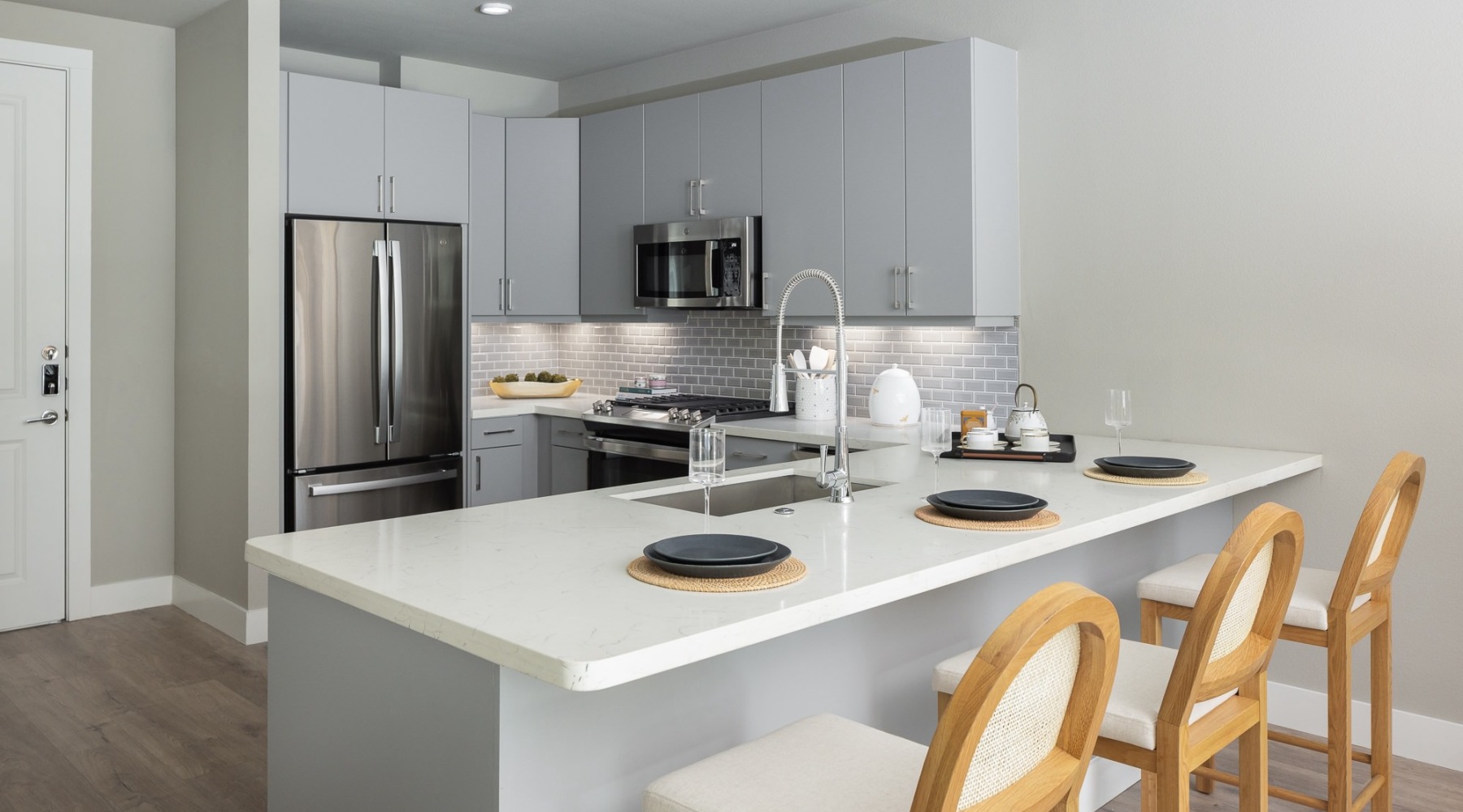 kitchen with stainless steel appliances